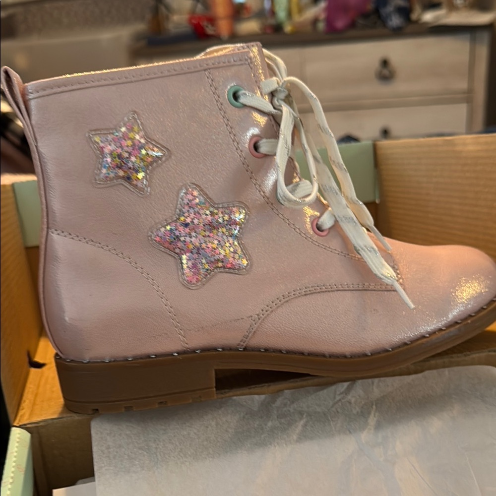 Jellypop Light Pink Star Kids Boots